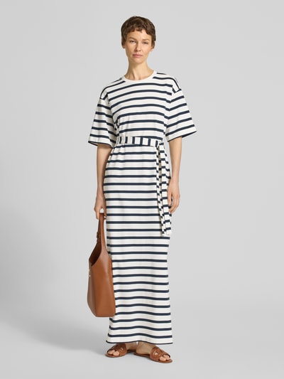 Selected Vloeiend sweatshirtjurk van puur biologisch katoen model 'ESSENTIAL' Marineblauw - 1