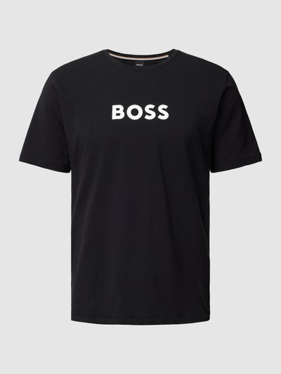 BOSS T-shirt met labelprint Zwart - 2