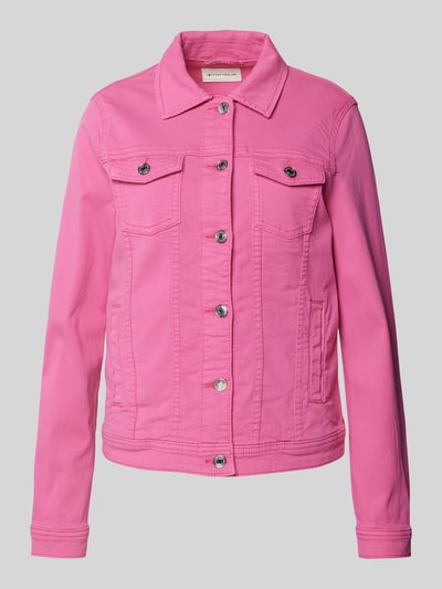 Tom Tailor Jeansjacke mit Umlegekragen Pink 2