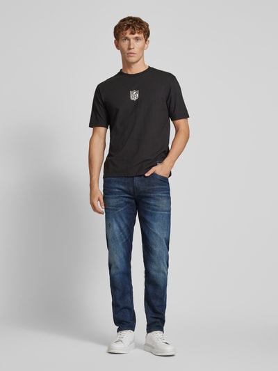 BOSS Orange Regular Fit Jeans mit Label-Detail Modell 'Selvedge' Jeansblau 1