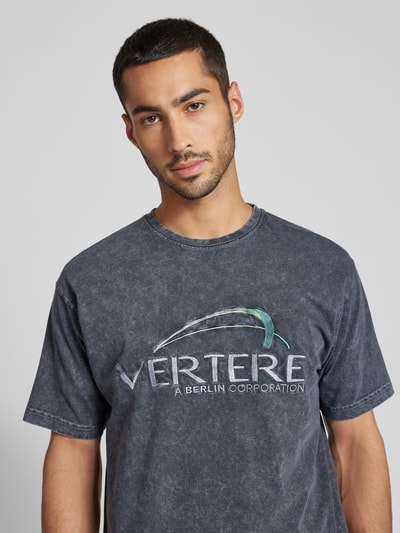 Vertere T-Shirt mit Label-Stitching Anthrazit 3