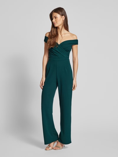 SISTAGLAM Jumpsuit mit V-Ausschnitt Gruen 1