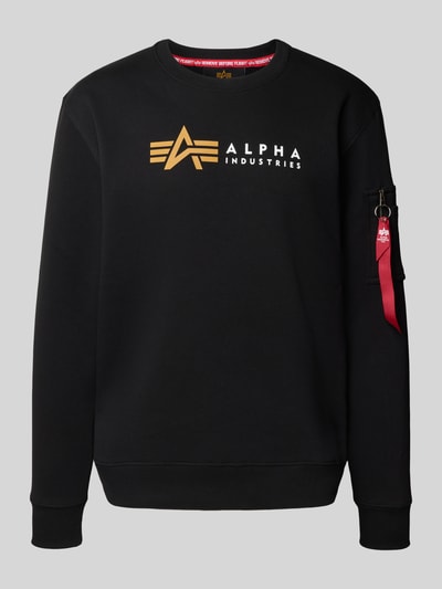 Alpha Industries Sweatshirt mit Label-Print Black 2