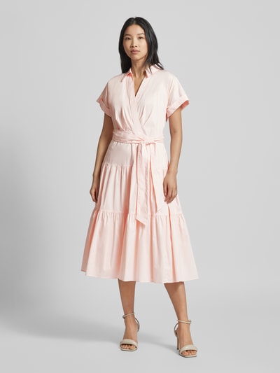 Lauren Ralph Lauren Midikleid im Stufen-Look Pink 4