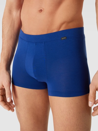 Hanro Boxershort met labeldetail, model 'Natural' Marineblauw - 3