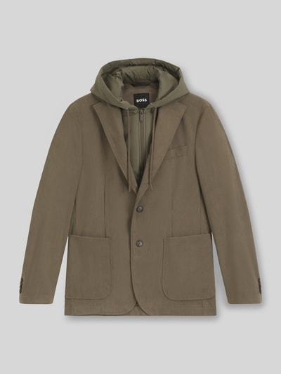 BOSS Slim Fit Sakko im legeren Double Layer Look Modell 'P-HANRY' Schlamm 2