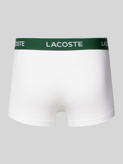 Lacoste Obcisłe bokserki z elastycznym paskiem z logo w zestawie 3 szt. Srebrny melanż 3