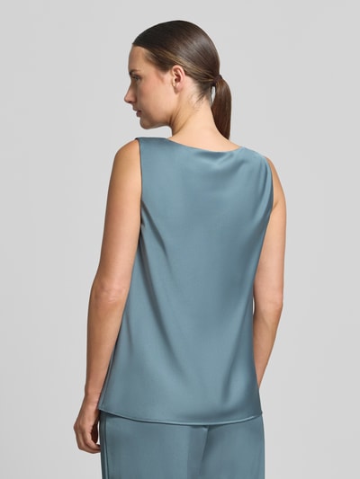 SWING bluzka o kroju regular fit z satyny Petrol 5