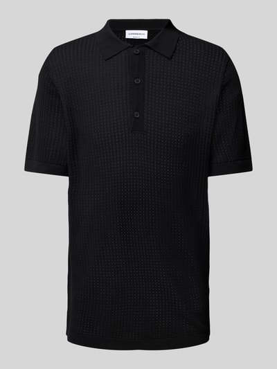 Lindbergh Koszulka polo o kroju relaxed fit z listwą guzikową Czarny 2