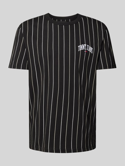 Tommy Jeans T-shirt met streepmotief Zwart - 2