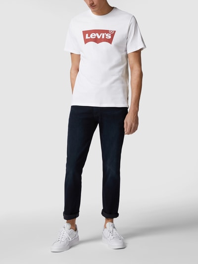 Levi's® T-shirt z bawełny z nadrukiem z logo  Biały 1