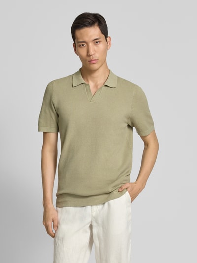 Casual Friday Regular Fit Poloshirt mit Strukturmuster Modell 'MATEO' Lind 4