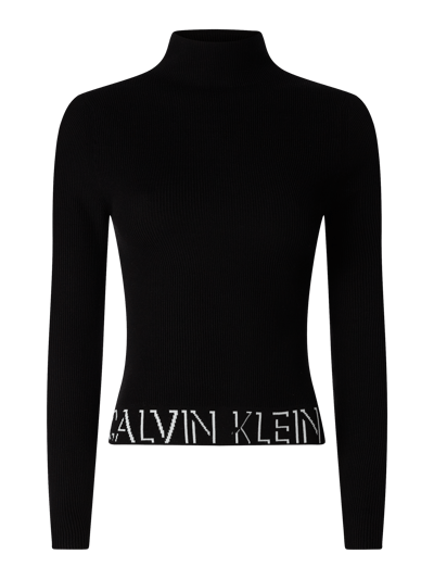 Calvin Klein Jeans Pullover mit Logo-Stickerei  Black 1
