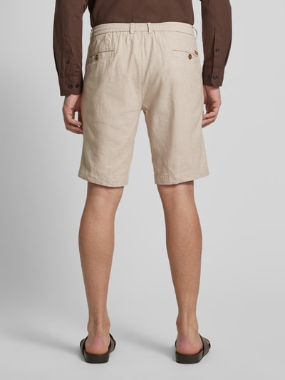 bugatti Slim fit korte broek met tunnelkoord Ecru - 5