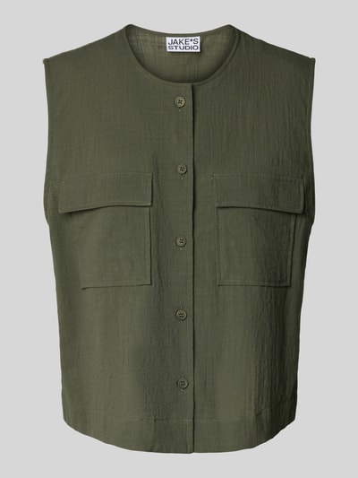 JAKE*S STUDIO WOMAN Regular Fit Blusentop mit Brustpattentaschen Khaki 2