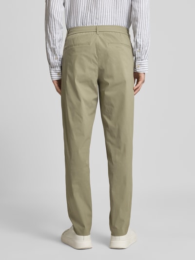 SELECTED HOMME Slim fit broek met tunnelkoord, model 'LERO' Rietgroen - 5
