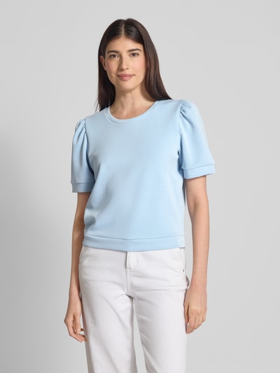 Rich & Royal Sweatshirt in design met korte mouwen Lichtblauw - 4