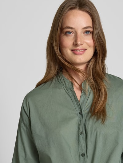 ZABAIONE Bluzka o kroju regular fit z kołnierzem z lamówką model ‘Li44araa’ Khaki 3