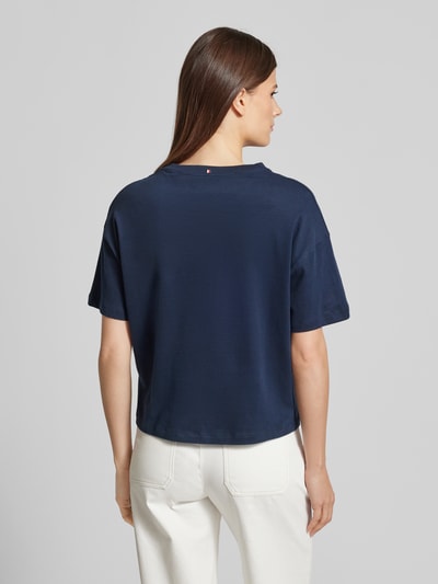 TOMMY HILFIGER T-Shirt mit Label-Stitching Dunkelblau 5