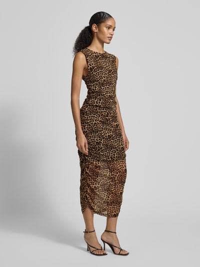 LOLLYS LAUNDRY Długa sukienka z okrągłym dekoltem Jasnobrązowy 1