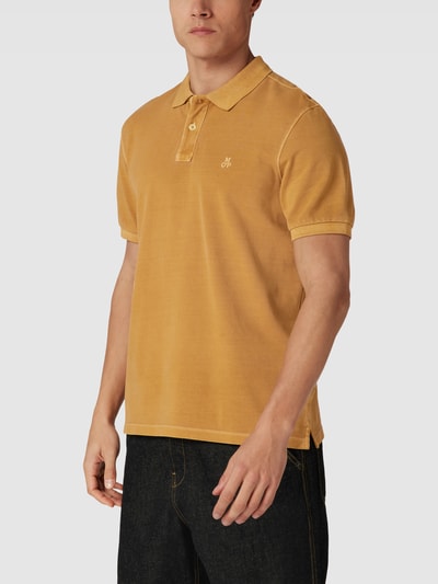 Marc O'Polo Poloshirt mit kurzer Knopfleiste Camel 4