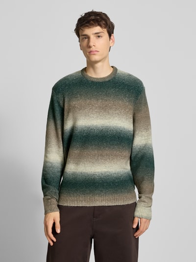 Only & Sons Regular fit gebreide pullover met katoen, model 'BERTIL' Donkergroen - 4