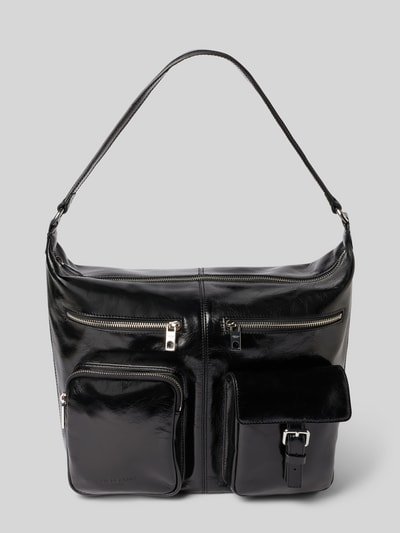 LIEBESKIND BERLIN Handtasche aus Leder mit diversen Fächern Modell 'ANDREA HOBO M' Black 2