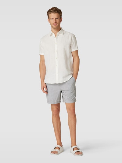 Knowledge Cotton Apparel Shorts met elastische band Olijfgroen - 1