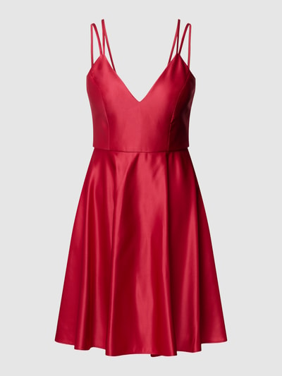 Jake*s Cocktail Cocktailkleid mit V-Ausschnitt Dunkelrot Melange 2