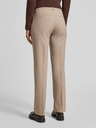 Brax Straight fit stoffen broek met schapenwol, model 'Maron' Taupe - 5