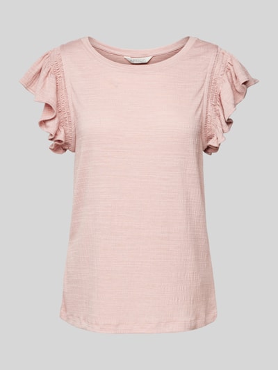 Apricot T-Shirt mit Volants Rosa 2