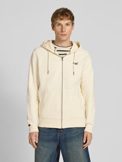 Superdry Bluza rozpinana z wyhaftowanym logo i kapturem Złamany biały 4