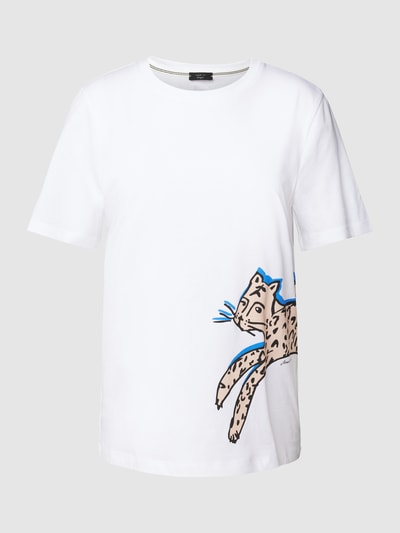 Marc Cain T-Shirt mit Motiv-Print Modell 'REMIX' Weiss 2