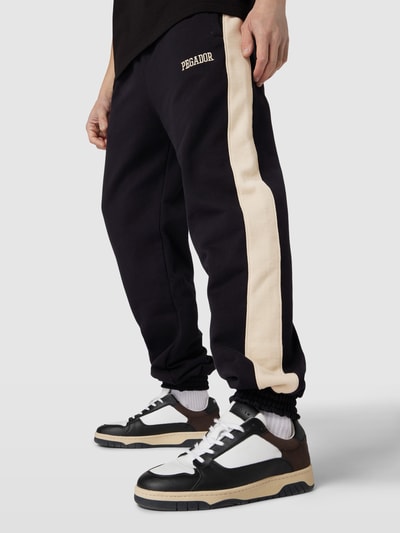 Pegador Sweatpants met galonstrepen, model 'Aytoun' Zwart - 3