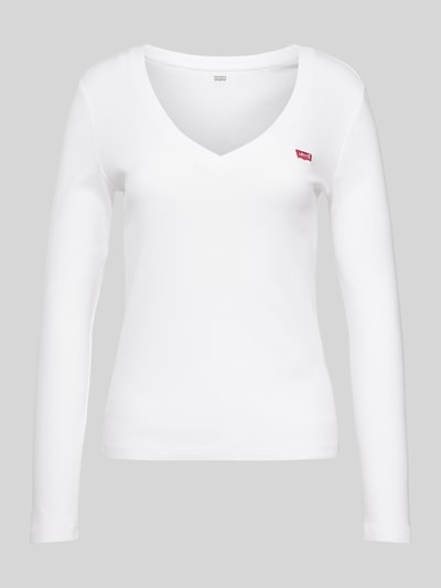 Levi's® Shirt met lange mouwen en V-hals Wit - 2