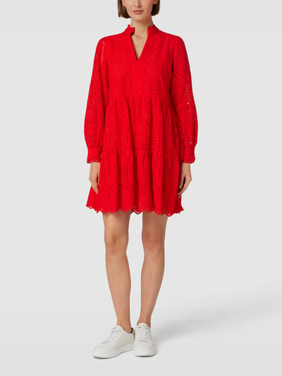 YAS Mini jurk met gehaakt kant, model 'Holi' Rood - 1