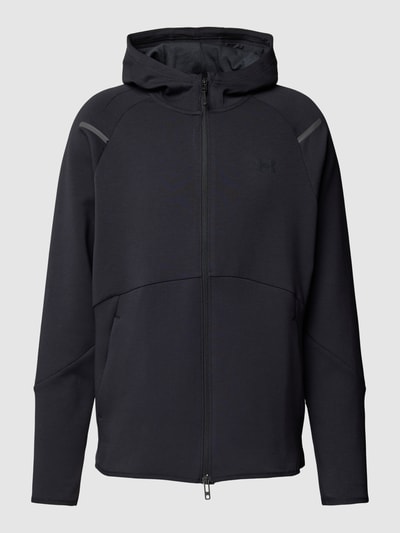 Under Armour Sweatjack in two-tone-stijl, model 'Unstoppable' Zwart - 2