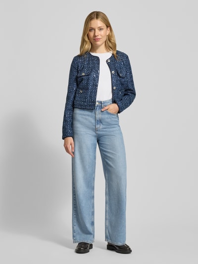 Guess Żakiet z okrągłym dekoltem model ‘ELISA’ Jeansowy niebieski 1