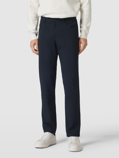 ALBERTO Slim fit broek met steekzak, model 'PIPE' Marineblauw - 4