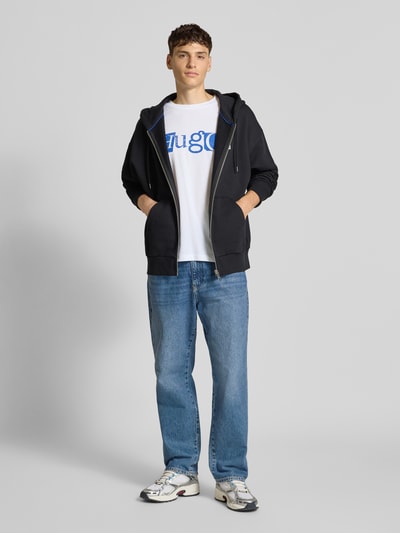 Hugo Blue Regular Fit T-Shirt aus reiner Baumwolle Weiss 1