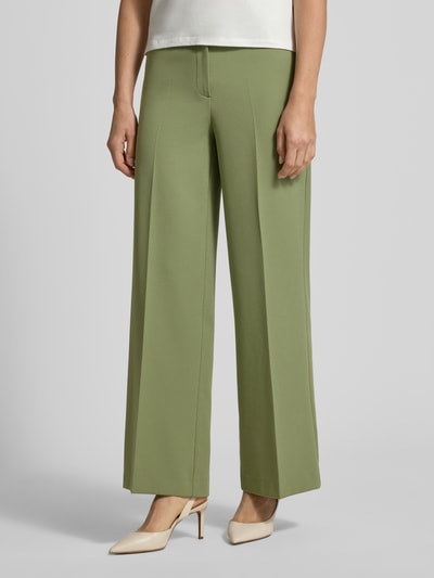 MORE & MORE Stoffhose mit Bundfalten Gruen 4