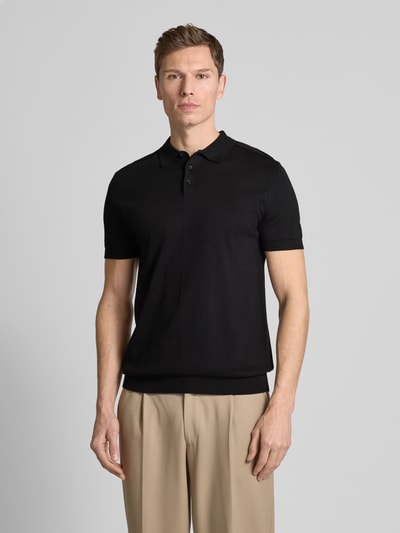 SELECTED HOMME Poloshirt mit elastischen Abschlüssen Black 4