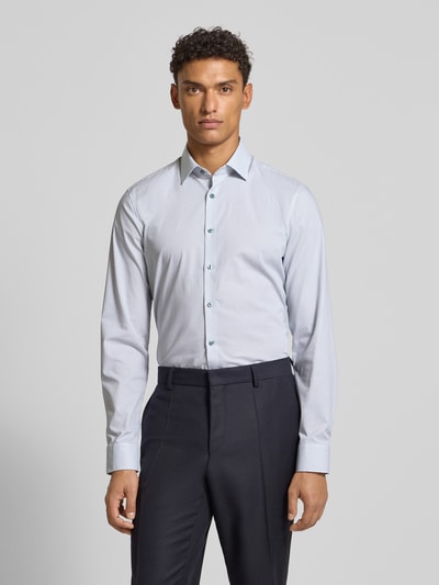 OLYMP No. Six Super Slim Fit Business-Hemd mit Kentkragen Silber 4