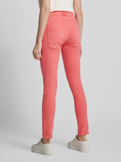 miss goodlife Jeans in effen design met knoopsluiting Felroze - 5