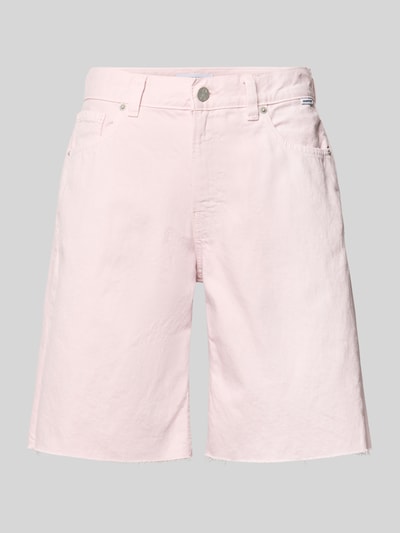 Produktfoto, hellrosa Jeansshorts aus reiner Baumwolle mit sichtbarer Struktur, Regular-Fit Modell 'THALINAA' von Armedangels, Damen Jeansshorts