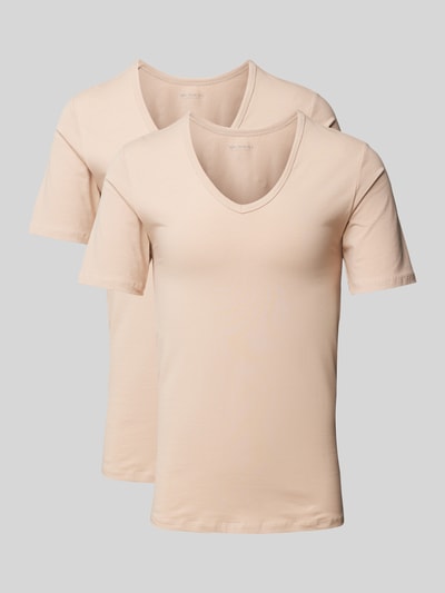 MCNEAL T-Shirt mit V-Ausschnitt Beige 1