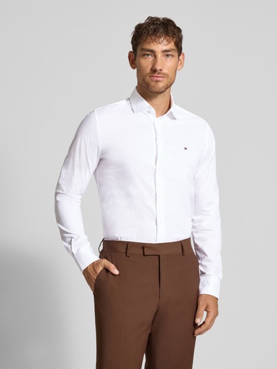 Tommy Hilfiger Tailored Koszula biznesowa o kroju slim fit z kołnierzykiem typu kent Biały 4