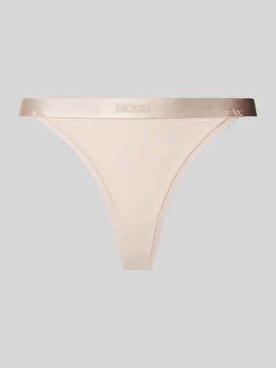 BOSS String met labelstitching Beige - 1