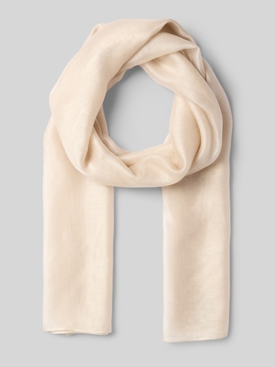 COMMA Sjaal met zijde in rechthoekig model Beige - 1