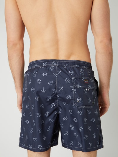 Paul & Shark Zwemshorts met logomotief  Marineblauw - 6